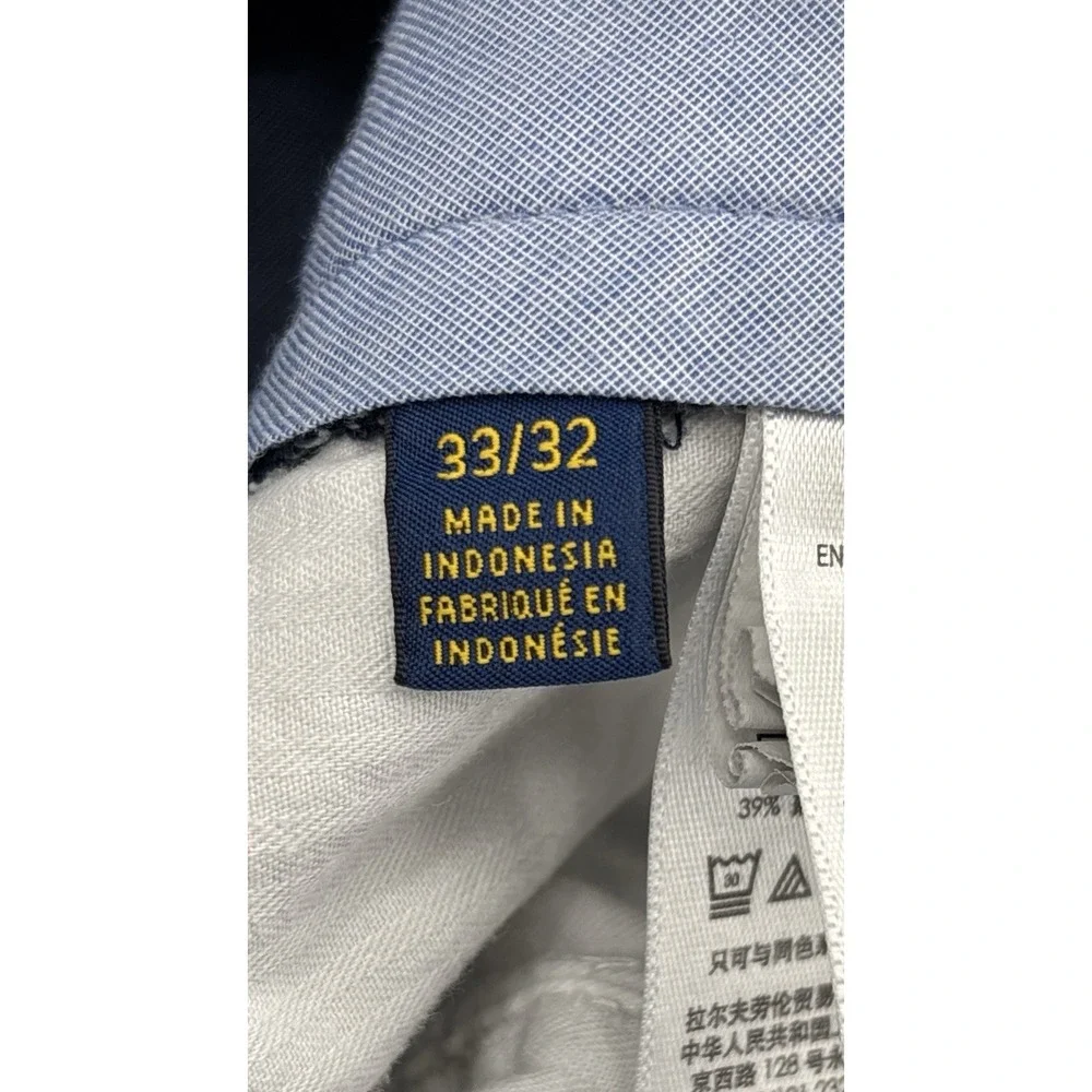 Polo Ralph Lauren Straight Fit Navy Chino Pants 33x29 Stretch